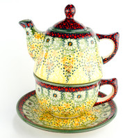 TEAPOT WITH CUP & SAUCER SUNLIT MEADOW