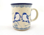 Polish Pottery 10 oz Mug Unikat Bluebird