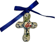 3" Cross Ornament - Ribbon