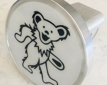 Custom Grateful Dead Dancing Bear Hitch Cover in Black & White