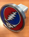 Grateful Dead Steal Your Face Custom Made Hitch Cover in Silver Aluminum