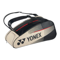 YONEX BA82426EX ACTIVE RACKET BAG (6 PCE) - BLACK/BEIGE