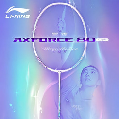 LI-NING AXFORCE 80 LIGHT 4U WHITE/FLOWER BLUE - FREE GRIP