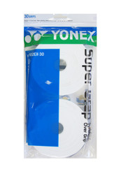YONEX 30 PACK SUPER GRAP - AC102EX-30 WHITE