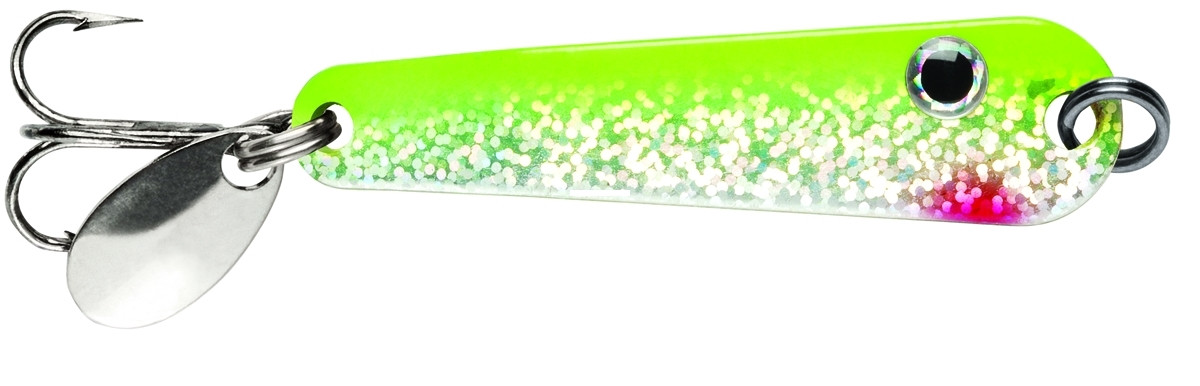 VMC Tumbler Spoon 1 1/2" 1/8 oz TMS18-GCSH Glow Chartreuse Shiner Ice Fishing 