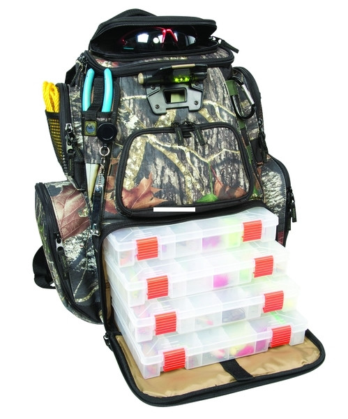 Tan Wild River WT3503 Tackle Tek Recon Lighted Compact Backpack w/ Trays 