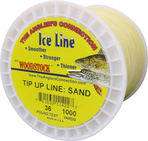 TUF-LINE ICE FISHING TIP-UP LINE 30# TEST 1000YD SPOOL BLACK COLOR BRAIDED NYLON 