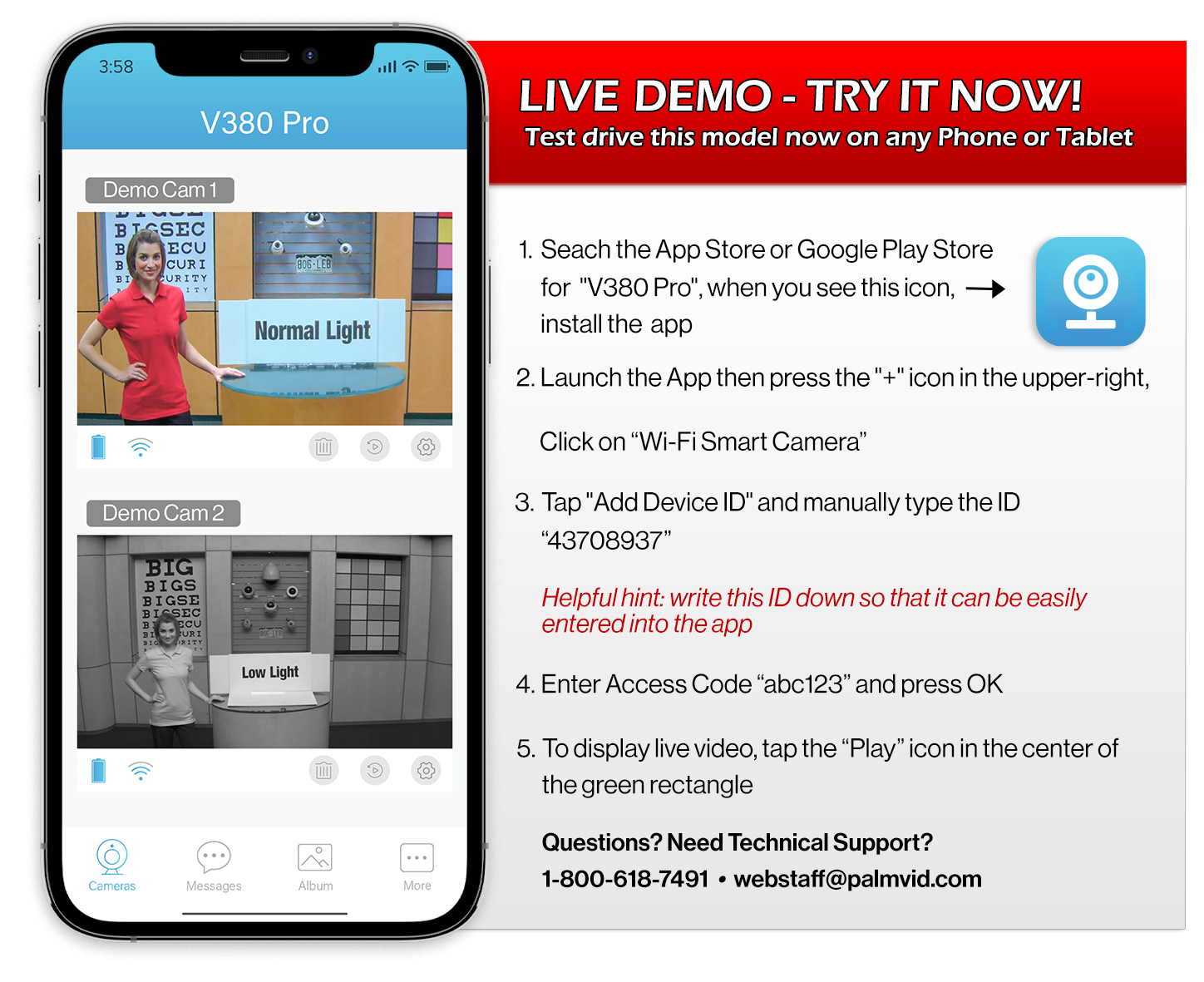Live Demo Cam-YIEYE-007178-WGFMH-Try It Now!