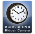 Built-In DVR Wall Clock Hidden Camera Nanny Cam Black Frame
