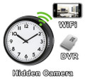 WiFi Black Frame Office Style Wall Clock Hidden Camera Spy Camera Nanny Cam