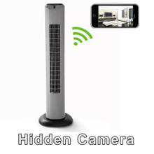Tower Fan Hidden Camera Spy Camera Nanny Cam With Built-in DVR And WiFi Live Viewing from iPhone and Android
