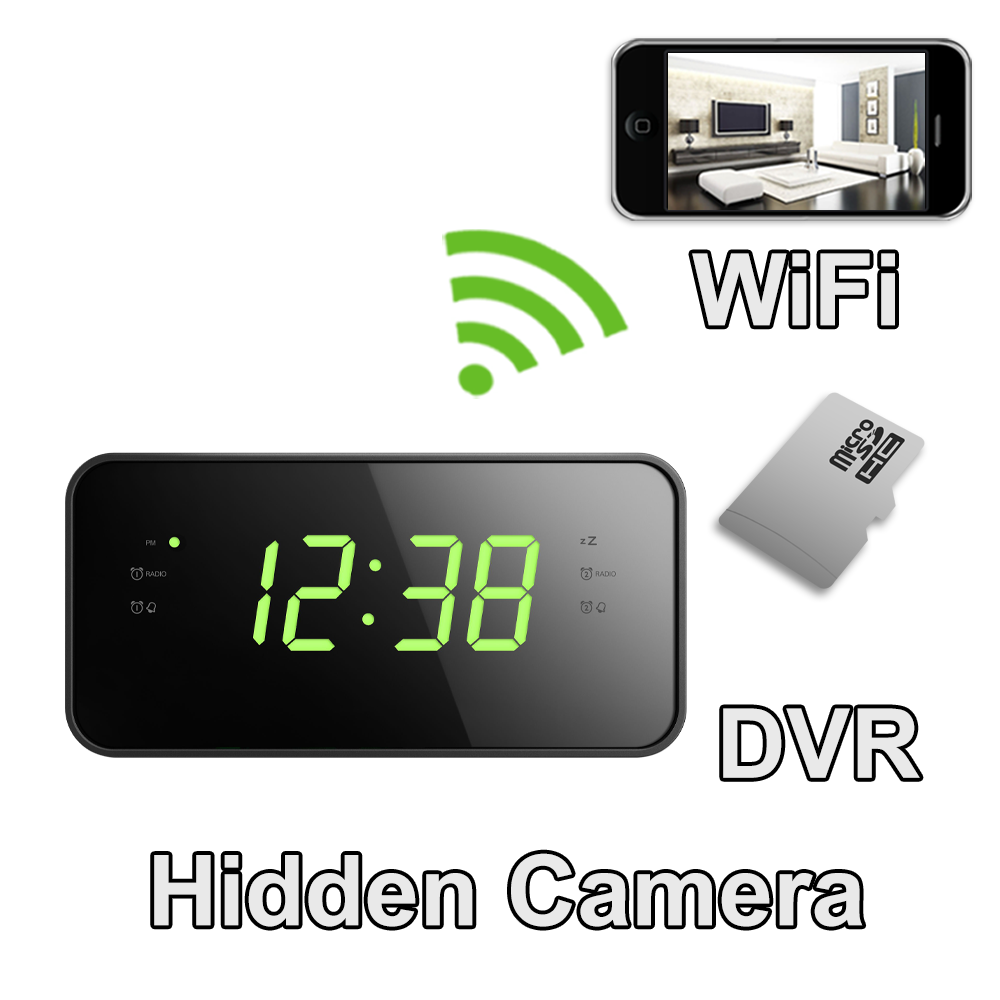WiFi Series Alarm Clock Radio Nanny Camera V2 - PalmVID