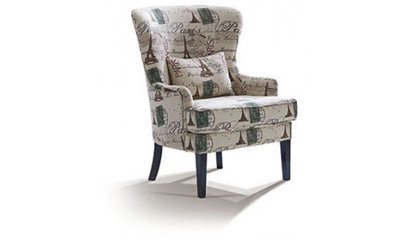 Script Wing Back Chair