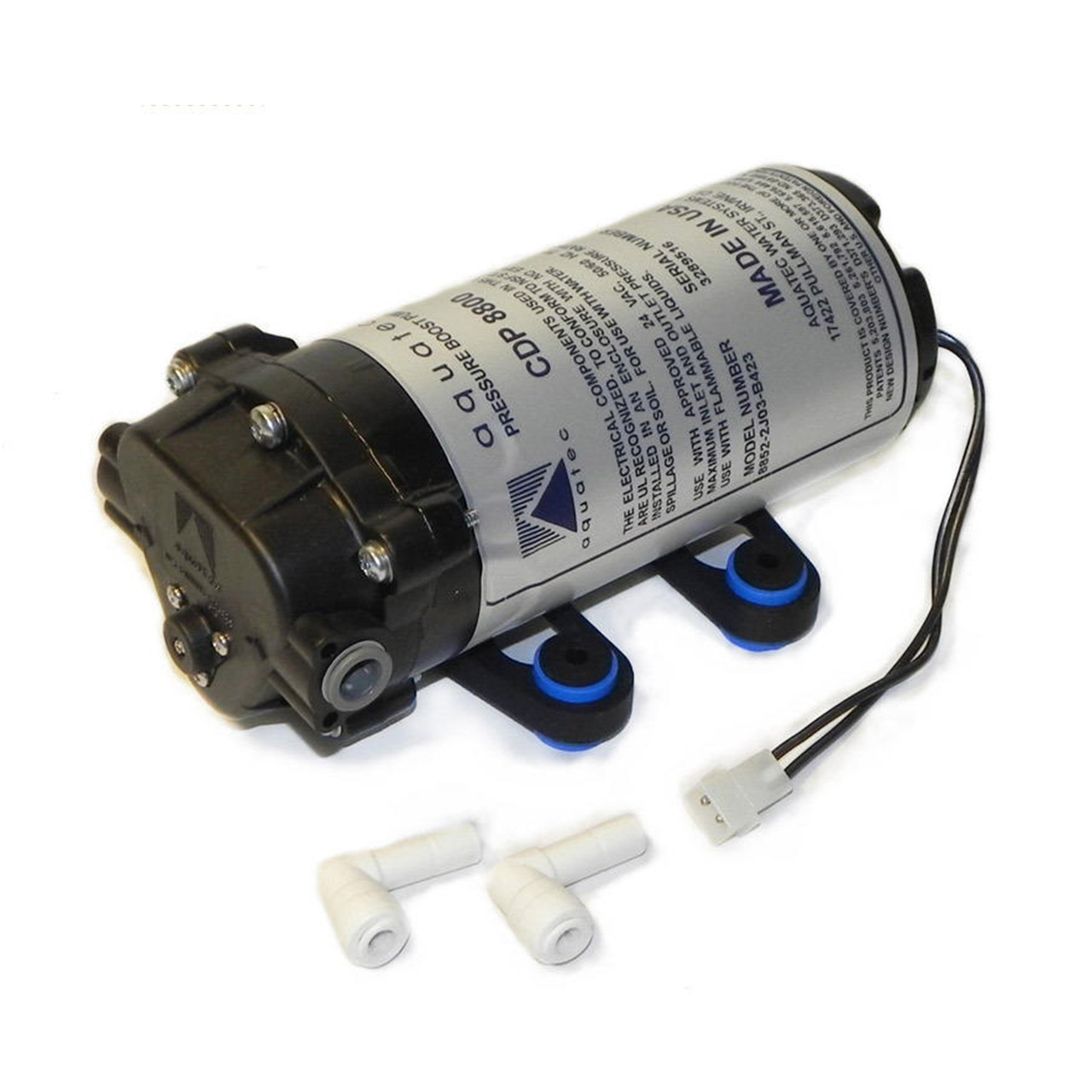 Aquatec CDP-HFO-1/4" JG 8800 High Flow Booster Pump 50-100 GPD (PSW &  Transformer Sold Separately) (8841-2J03-B423)