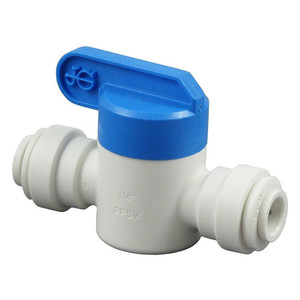 John Guest John Guest Straight Inline Ball Valve with 1/4 x 1/4 Quick Connect Fittings PPSV040808W PPSV040808W