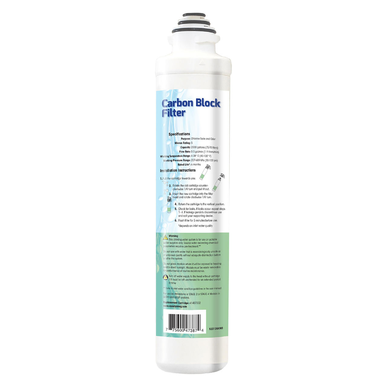 Aqua Flo 41407002 Carbon Block Quick Change Filter | ESP Water Products