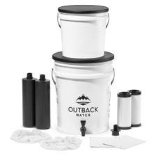 Outback Outback Portable Emergency Water Filtration Bundle OB-25RDY Gravity Filter Extra Replacements For Off-Grid Family Survival; Can Remove 99.99percent Bacteria and Virus OB-25RDY-B