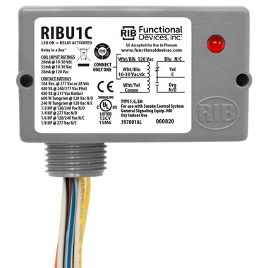 SPDT Pilot relays used for circulator power and boiler suppression