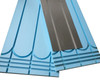 XPS panels come in 24"x48"x1" sheets bundled with enough double groove aluminum plates to cover them.