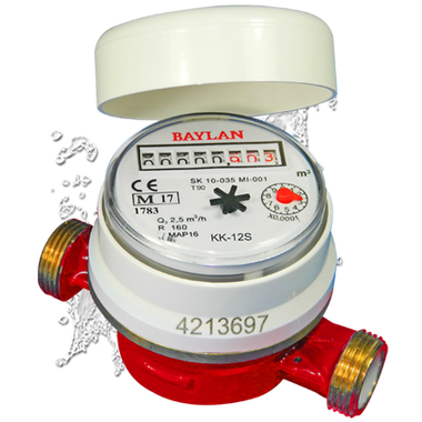 Potable Hot Water Meter (shown without pulse emitter or union tail pieces)