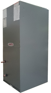 Side view of a 5 ton hydronic 2-pipe re-manufactured air handler