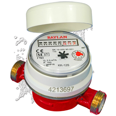 Potable Hot Water Meter (shown without pulse emitter or union tail pieces)