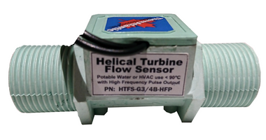 Helical Turbine Flow Sensor with high frequency pulse output