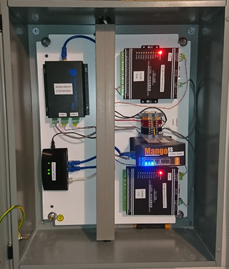 This is a tenant sub-metering control panel designed to support over 300 tenant sub-metering thermostats connected to over 2100 sensors.