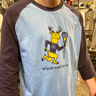 Stinson Mellor Lacrosse Co. Carolina Blue & Navy 3/4 Sleeve T-Shirt