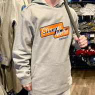Athletic Grey Stinson Mellor Lacrosse Script front Deer Back Hooded Sweatshirt by Maverik
