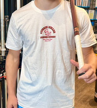 Stinson Mellor Lacrosse Co Pizza  Short Sleeve Soft Style  White T-Shirt by Gildan