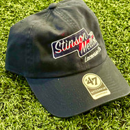 Stinson Mellor Lacrosse Co. Navy  Script Logo Dad Hat by Brand '47