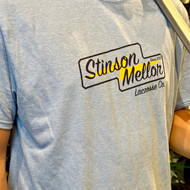 Stinson Mellor Lacrosse Co Carolina Heather Short Sleeve  Script Logo T-Shirt by Jerzees