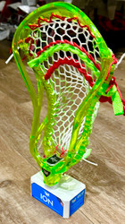 East Coast Dyes Lime Ion Strung with Hero 4.0 Red Mesh and Red+ White String 