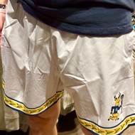 Stinson Mellor Lacrosse Co. Grey with Navy and Athletic Gold Trim with the Deer & Script Logo Lacrosse Shorts