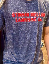 Stinson Mellor Lacrosse Co Navy Blue Short Sleeve  T-Shirt w/ Ice Logo by Jerzees