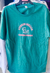 Stinson Mellor Lacrosse Co Pizza  Short Sleeve Soft Style Green-Shirt by Jerzees