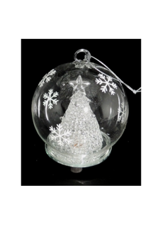 Light up Ball with Tree - 8cm