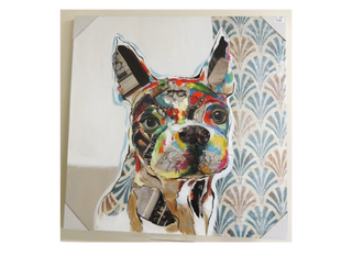 Oil Canvas - Boxer Dog 80 x 80cm