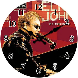 Elton John Clock 17cm 
