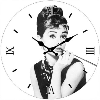 B/W Audrey Clock 17cm