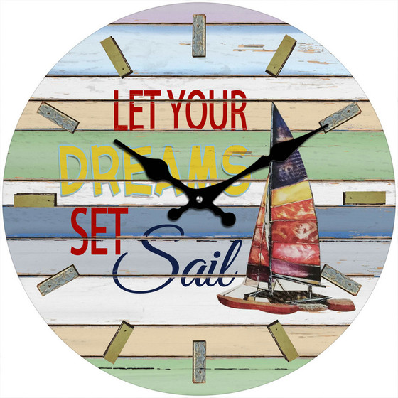 sail forth with hope necklace clock