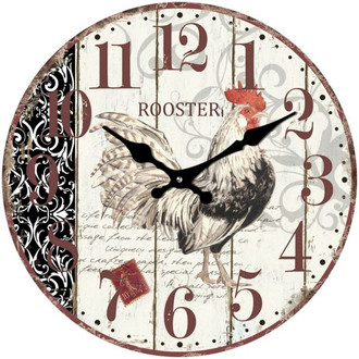 Cockerel Clock 17cm