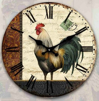 Rooster Clock 17cm