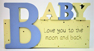 Baby Sign Blue 24x13cm