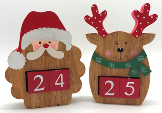 Advent Santa/Deer 16cm