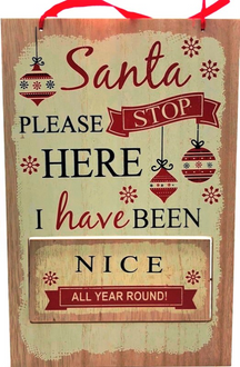 Sign Santa Stop 20x31cm
