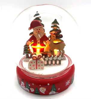 Dome Lightup Santa 