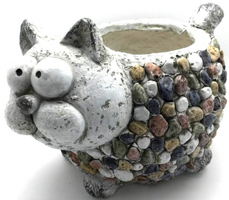 Magenta Cat Planter 28cm
