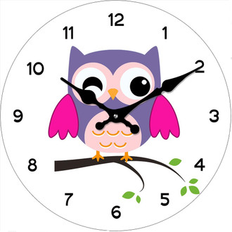 Cute Owl Clock 17cm